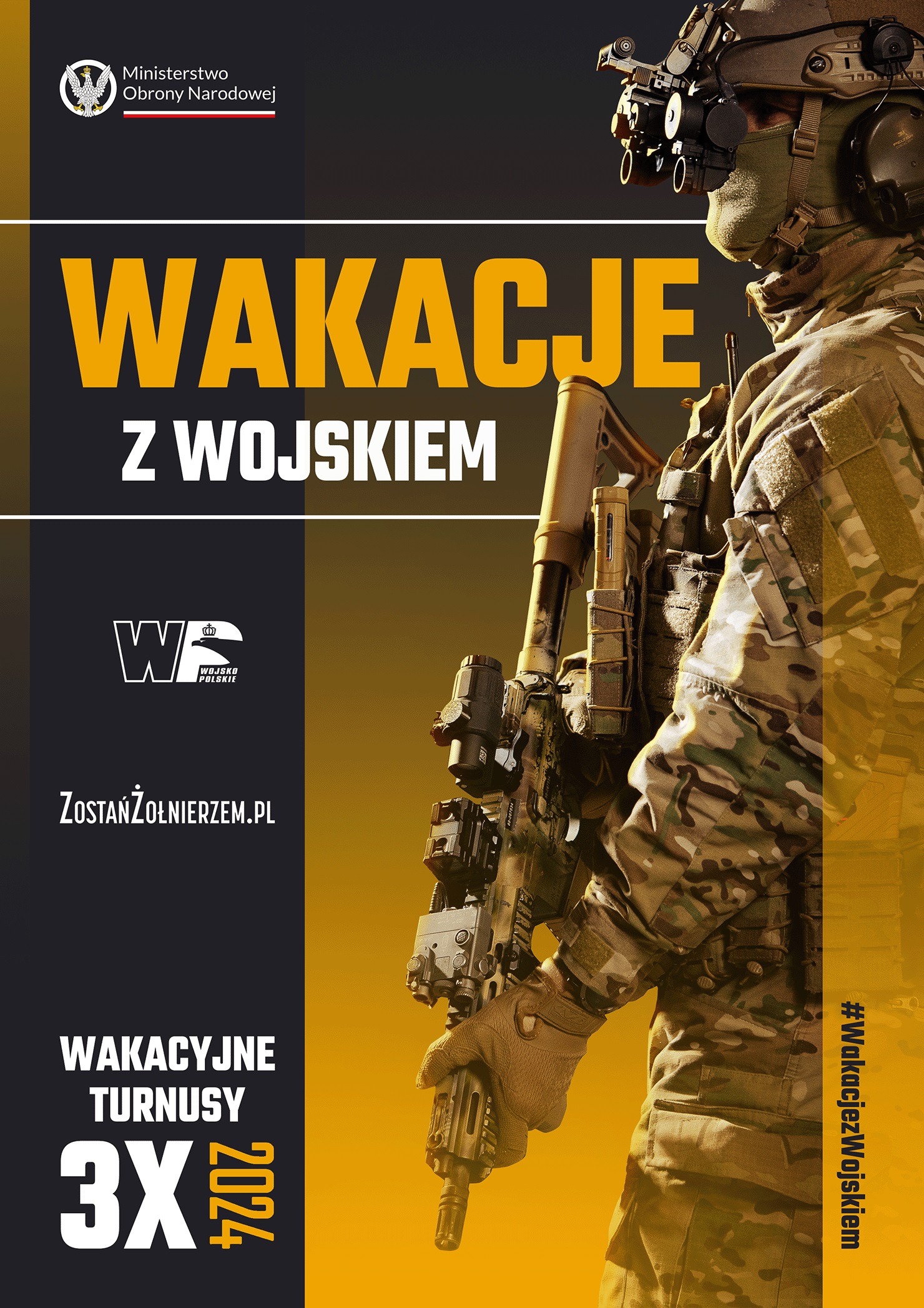 Plakat Wakacje z wojskiem