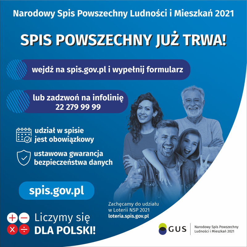 Plakat - Narodowy Spis Powszechny 2021 już trwa